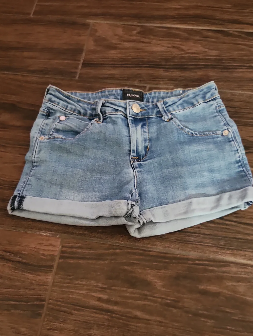 Hudson Jeans Light Blue Denim Rolled Hem Girls' Shorts